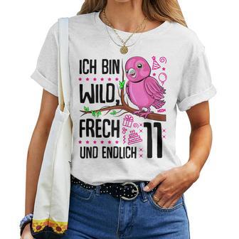 Ich Bin Wild Cheeky Und Endlich 11 Years 11Th Birthday Girl T-shirt Frauen - Geschenkecke