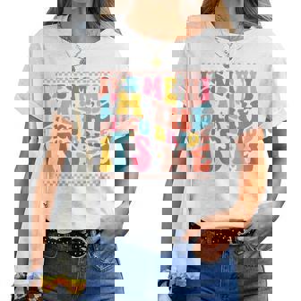 It's Me Hi I'm The Disco Bride Retro Groovy Trendy Camiseta de mujer - Regaloses