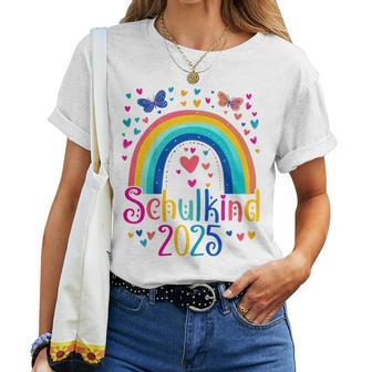 Kinder Schulkind 2025 Regenbogen Mädchen Einschulung 2025 Mädchen T-shirt Frauen - Geschenkecke