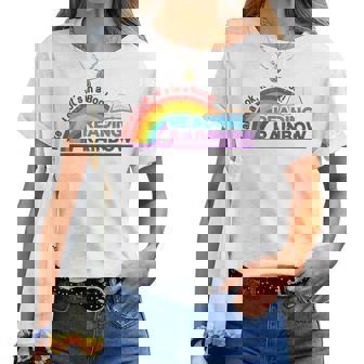 Take A Look It's In A Book Reading Book Vintage Rainbow Women T-shirt - Thegiftio