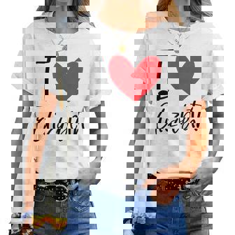I Love Elizabeth Nombre Personalizado Chica Amiga Corazón Camiseta de mujer - Regaloses