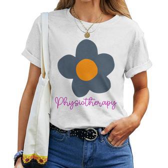 Physiotherapy Flower Blue T-shirt Frauen - Geschenkecke