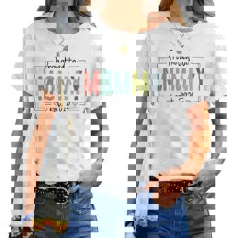 Promoted To Mommy Mama Est 2025 Soon To Be Mom Women T-shirt - Seseable