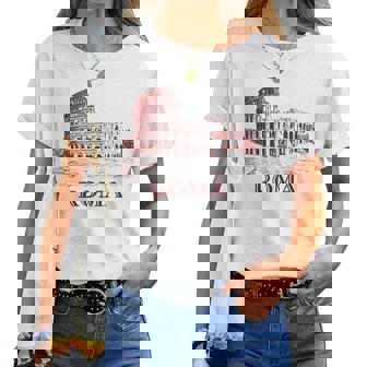 Roma Italia Coliseo Romano Ilustraciónintage Camiseta de mujer - Regaloses