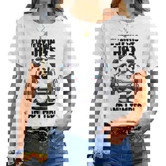 Todo Duele Y Estoy Cansado Panda Lifting Gym Cotizaciones Gimnasio Sin Mangas Camiseta de mujer - Regaloses