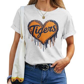 Vintage Tigers Heart Throwback Styles Classic For Women Women T-shirt - Thegiftio UK