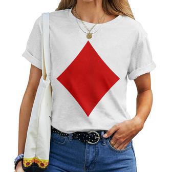 Women's Card Game Costume Playing Card Checked Fancy Dress & Carnival T-shirt Frauen - Geschenkecke