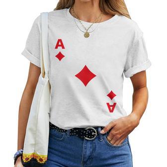 Women's Playing Card Chequered Ace Card Costume Fancy Dress Ass Groups T-shirt Frauen - Geschenkecke