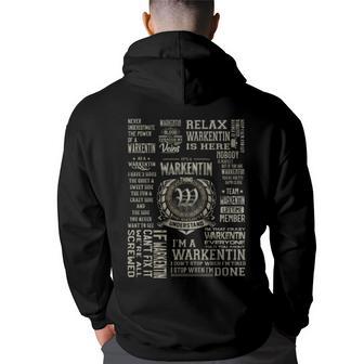 It's A Warkentin Thing Warkentin Name Hoodie Back Print | Mazezy