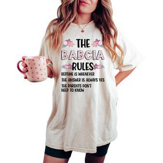 Babcia Grandma Rules Babcia Grandmother Women's Oversized Comfort T-shirt - Thegiftio UK
