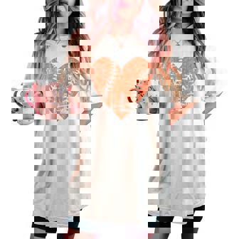 Baseball Vintage Heart Baseball Sports Mom Mother's Day Women's Oversized Comfort T-shirt | Seseable CA