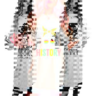 I Am Black History Month African Girls Women's Oversized Comfort T-shirt | Seseable CA