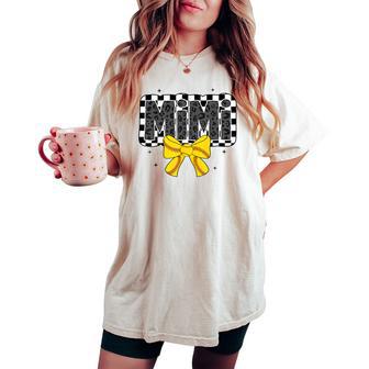Cute Softball Mimi Ballpark Coquette Bow Grandma Women's Oversized Comfort T-shirt - Thegiftio UK