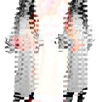 First Mother's Day As A Mommy Cute Letter Heart New Mom Women's Oversized Comfort T-shirt | Mazezy