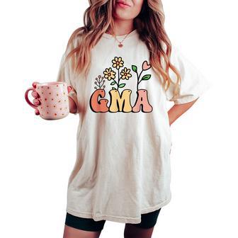 Floral Gma For Grandmother Wildflower Women's Oversized Comfort T-shirt - Thegiftio UK