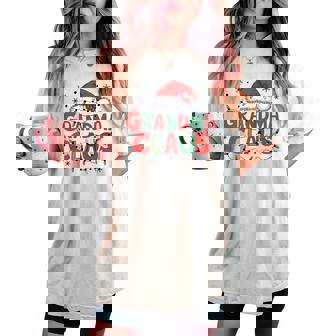 Grandma Claus Xmas Santa Matching Family Christmas Pajamas Women's Oversized Comfort T-shirt - Thegiftio