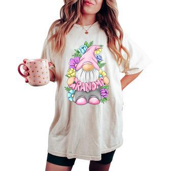 Grandma Floral Gnome Mother's Day Grandma Women's Oversized Comfort T-shirt - Thegiftio UK