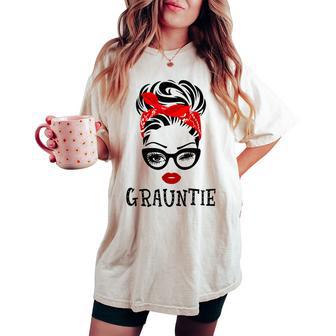 Grauntie Wink Eye Woman Face For Grauntie Women's Oversized Comfort T-shirt - Thegiftio UK