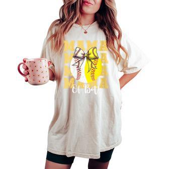 Mom Of Both Baseball Softball Coquette Baseball Women's Oversized Comfort T-shirt - Thegiftio