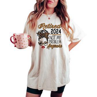 Retired 2024 Retirement Humor Grandma Women's Oversized Comfort T-shirt - Thegiftio UK