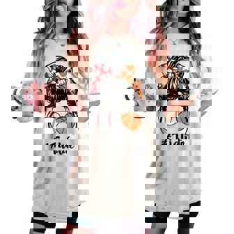 Tia Life Baseball Basketball Tia Messy Bun Mother's Day Women's Oversized Comfort T-shirt - Thegiftio