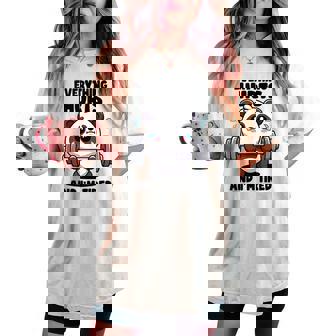 Todo Duele Y Estoy Cansado Panda Lifting Gym Cotizaciones Gimnasio Sin Mangas Camiseta extragrande cómoda para mujer - Regaloses