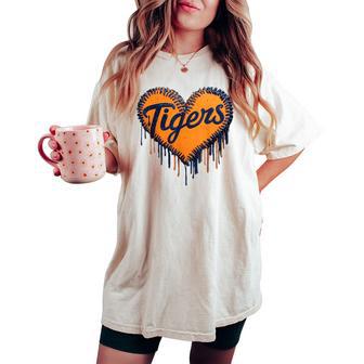 Vintage Tigers Heart Throwback Styles Classic For Women Women's Oversized Comfort T-shirt - Thegiftio UK