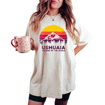 Vintage Ushuaia Argentina Souvenir Women's Oversized Comfort T-shirt - Thegiftio UK