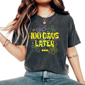 100 Days Later Teacher And Pupil 100Th Day Of School Women's Oversized Comfort T-Shirt - Thegiftio UK