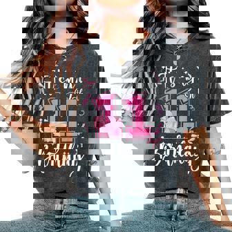 11Th Coquette Themed Birthday Eleven Year Old Girl Bow Women's Oversized Comfort T-Shirt - Thegiftio UK