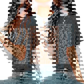 8647 Subtle Anti Trump Anti Maga 86 47 Floral Boho Style Women's Oversized Comfort T-Shirt | Mazezy