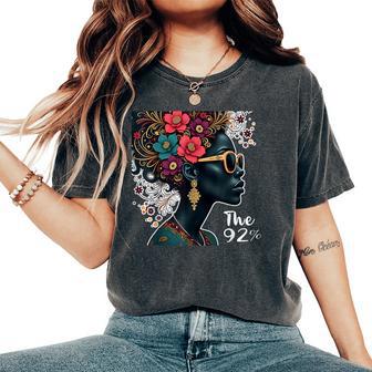 The 92 Percent – The 92 Percent Floral Logo W Black Women Women's Oversized Comfort T-Shirt - Thegiftio UK