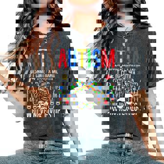 Autism Awareness Doesn't Come With A Manual Autism Mom Women's Oversized Comfort T-Shirt - Monsterry