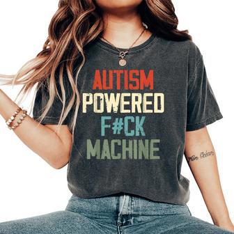 Autism Powered FCk Machine Retro Health Apparel Women Women's Oversized Comfort T-Shirt - Thegiftio UK