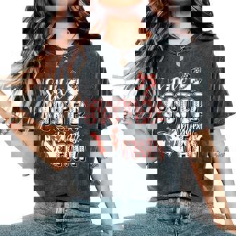 Baseball Little Sister Biggest Fan Sister Baseball Lil Sis Women's Oversized Comfort T-Shirt - Thegiftio UK