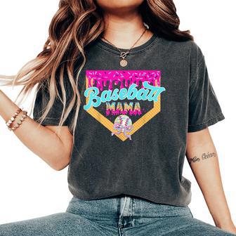 Baseball Mama Coquette Bow Sport Mom Drip Baseball Women's Oversized Comfort T-Shirt - Thegiftio
