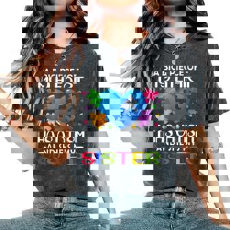 A Big Piece Of My Heart Has Autism And She's My Sister Women's Oversized Comfort T-Shirt | Mazezy