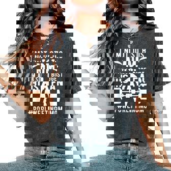 His Biggest Fan Powerlifting Mom Of A Powerlifter Mama Women's Oversized Comfort T-Shirt - Thegiftio UK