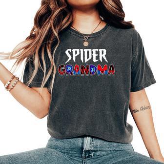 Birthday Party Spider Outfit Spider Grandma Women Women's Oversized Comfort T-Shirt - Thegiftio UK