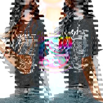 Birthday Roller Skating 10Th Girl Rollin Into 10 Skate Party Women's Oversized Comfort T-Shirt - Thegiftio