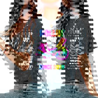 Birthday Roller Skating 6Th Girls Rollin Into 6 Skate Party Women's Oversized Comfort T-Shirt - Thegiftio UK