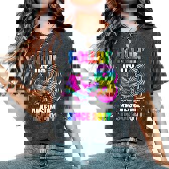 Birthday Roller Skating 8Th Girls Rollin Into 8 Skate Party Women's Oversized Comfort T-Shirt - Thegiftio UK