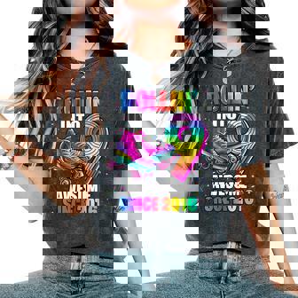 Birthday Roller Skating 9Th Girls Rollin Into 9 Skate Party Women's Oversized Comfort T-Shirt | Mazezy