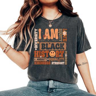 I Am Black History Black History Month Girl Kid Women's Oversized Comfort T-Shirt - Thegiftio UK