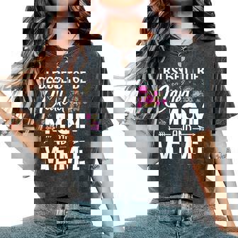 Blessed To Be Called Mom And Meme Mother's Day Floral Women Women's Oversized Comfort T-Shirt | Mazezy