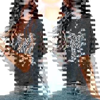 Boy Mama Camo Coquette Bow Camouflage Women's Oversized Comfort T-Shirt - Seseable
