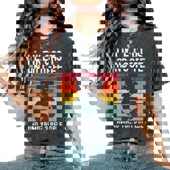 I Like Cats And Coffee And Maybe 3 People Love Cats Camiseta extragrande cómoda para mujer - Regaloses