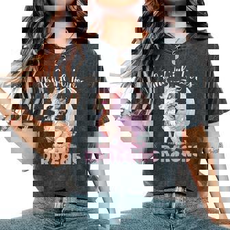 Cette Fille Aime Le Dragon Pour Filles En Rose Etiolet T-shirt oversize confortable pour femme - Cadeauxyz