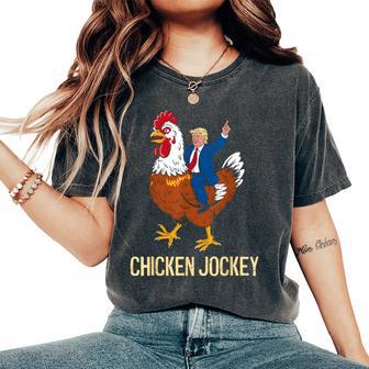 Chicken Jockey Trump Meme Women's Oversized Comfort T-Shirt - Thegiftio UK
