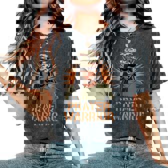 Christian Camo Girl Hat Jesus God Black Prayer Warrior Women's Oversized Comfort T-Shirt | Mazezy